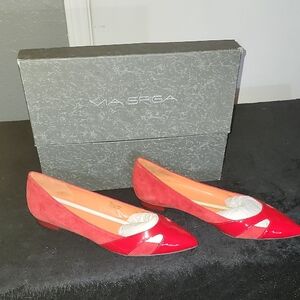 Via Spiga Red Loafers for Timeless Style
